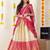 Beautiful South Indian Style Semi-Stitched Half Saree with Embroidered Blouse and Rangoli Dupatta for Women