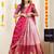 Beautiful South Indian Style Semi-Stitched Half Saree with Embroidered Blouse and Rangoli Dupatta for Women