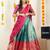Beautiful South Indian Style Semi-Stitched Half Saree with Embroidered Blouse and Rangoli Dupatta for Women