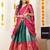 Beautiful South Indian Style Semi-Stitched Half Saree with Embroidered Blouse and Rangoli Dupatta for Women