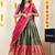Beautiful South Indian Style Semi-Stitched Half Saree with Embroidered Blouse and Rangoli Dupatta for Women