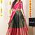 Beautiful South Indian Style Semi-Stitched Half Saree with Embroidered Blouse and Rangoli Dupatta for Women
