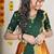 Beautiful South Indian Style Semi-Stitched Half Saree with Embroidered Blouse and Rangoli Dupatta for Women