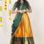 Beautiful South Indian Style Semi-Stitched Half Saree with Embroidered Blouse and Rangoli Dupatta for Women