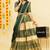 Beautiful South Indian Style Semi-Stitched Half Saree with Embroidered Blouse and Rangoli Dupatta for Women