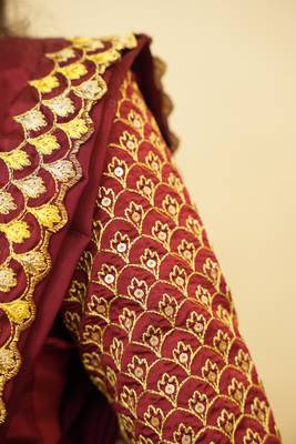 Beautiful South Indian Style Semi-Stitched Half Saree with Embroidered Blouse and Rangoli Dupatta for Women 4