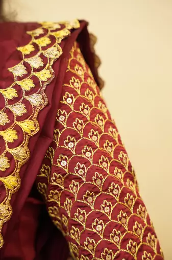 Beautiful South Indian Style Semi-Stitched Half Saree with Embroidered Blouse and Rangoli Dupatta for Women