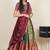 Beautiful South Indian Style Semi-Stitched Half Saree with Embroidered Blouse and Rangoli Dupatta for Women