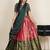 Beautiful South Indian Style Semi-Stitched Half Saree with Embroidered Blouse and Rangoli Dupatta for Women