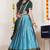Beautiful South Indian Style Semi-Stitched Half Saree with Embroidered Blouse and Rangoli Dupatta for Women