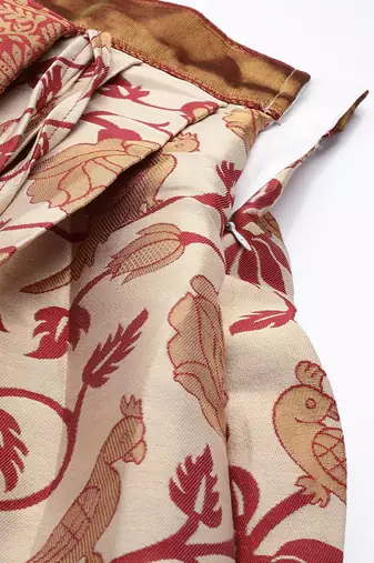 Beautiful South Indian Style Semi-Stitched Half Saree with Embroidered Blouse and Rangoli Dupatta for Women