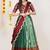 Beautiful South Indian Style Semi-Stitched Half Saree with Embroidered Blouse and Rangoli Dupatta for Women