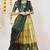 Beautiful South Indian Style Semi-Stitched Half Saree with Embroidered Blouse and Rangoli Dupatta for Women