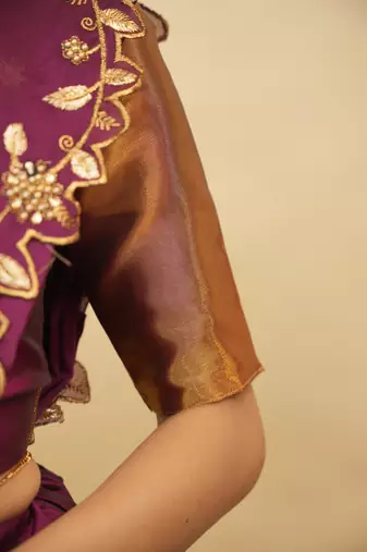 Beautiful South Indian Style Semi-Stitched Half Saree with Blouse and Rangoli Dupatta for Women