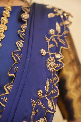 Beautiful South Indian Style Semi-Stitched Half Saree with Blouse and Rangoli Dupatta for Women