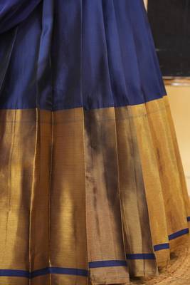 Beautiful South Indian Style Semi-Stitched Half Saree with Blouse and Rangoli Dupatta for Women 4