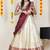 Beautiful South Indian Style Semi-Stitched Half Saree with Blouse and Rangoli Dupatta for Women
