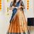Beautiful South Indian Style Semi-Stitched Half Saree with Blouse and Rangoli Dupatta for Women