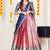 Beautiful South Indian Style Semi-Stitched Half Saree with Blouse and Rangoli Dupatta for Women