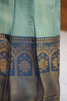 Beautiful South Indian Style ed Half Saree with Blouse and Rangoli Dupatta for Women 4