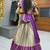 Beautiful South Indian Style Semi-Stitched Half Saree with Blouse and Rangoli Dupatta for Women