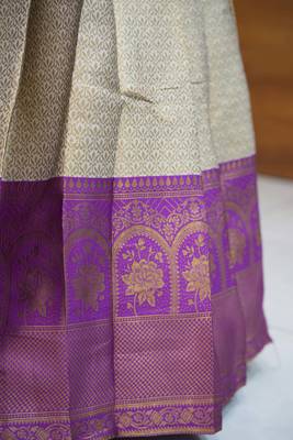 Beautiful South Indian Style ed Half Saree with Blouse and Rangoli Dupatta for Women 4