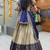 Beautiful South Indian Style Semi-Stitched Half Saree with Blouse and Rangoli Dupatta for Women
