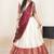 Beautiful South Indian Style Semi-Stitched Half Saree with Blouse and Rangoli Dupatta for Women