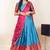 Beautiful South Indian Style Semi-Stitched Half Saree with Blouse and Rangoli Dupatta for Women