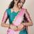 Beautiful South Indian Style Semi-Stitched Half Saree with Blouse and Rangoli Dupatta for Women