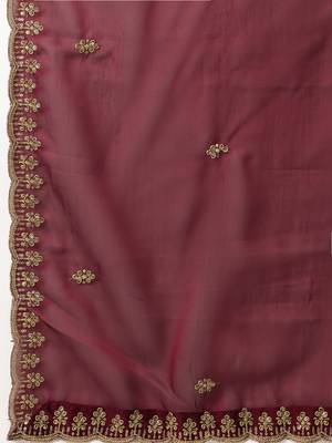 Beautiful South Indian Style Semi-Stitched Half Saree with Blouse and Rangoli Dupatta for Women 4
