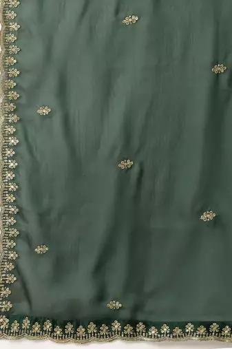 Beautiful South Indian Style Semi-Stitched Half Saree with Blouse and Rangoli Dupatta for Women
