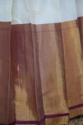 Beautiful South Indian Style Semi-Stitched Half Saree with Blouse and Rangoli Dupatta for Women