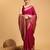 pink silk blend printed saree with blouse