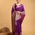 purple silk blend printed saree with blouse