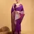 purple silk blend printed saree with blouse