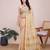 cream chanderi printed saree with blouse