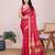 rani pink chanderi printed saree with blouse