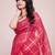 rani pink chanderi printed saree with blouse