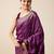 purple silk blend printed saree with blouse