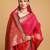 pink silk blend printed saree with blouse