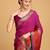 purple silk blend printed saree with blouse