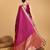 purple silk blend printed saree with blouse