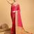 pink silk blend printed saree with blouse
