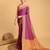 purple silk blend printed saree with blouse