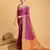 purple silk blend printed saree with blouse