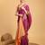 purple silk blend printed saree with blouse