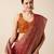 pink silk blend printed saree with blouse