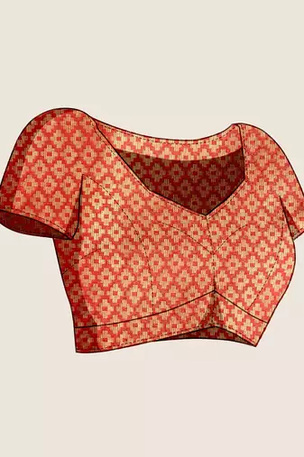yellow silk blend printed saree with blouse