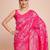 pink silk blend printed saree with blouse